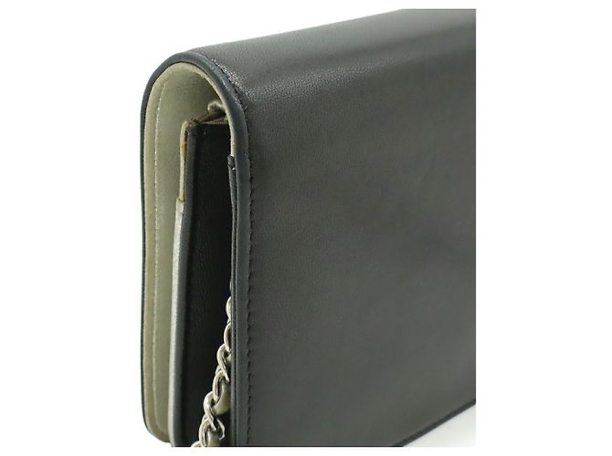 Borsa a tracolla con catena portafoglio Chanel Coco Mark Nero Argento - vista 5