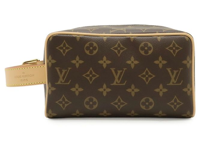 Necessaire Louis Vuitton Monogram Locker Dopp Kit Clutch Handbag Marrone - vista 2