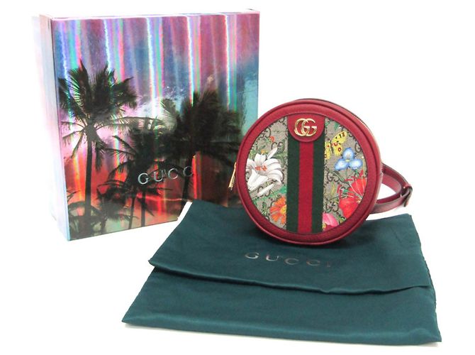 Zaino Gucci Ophidia GG Flora Rosso Beige - vista 2