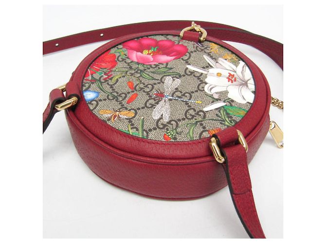 Zaino Gucci Ophidia GG Flora Rosso Beige - vista 5