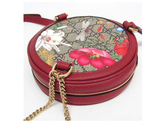 Zaino Gucci Ophidia GG Flora Rosso Beige - vista 6