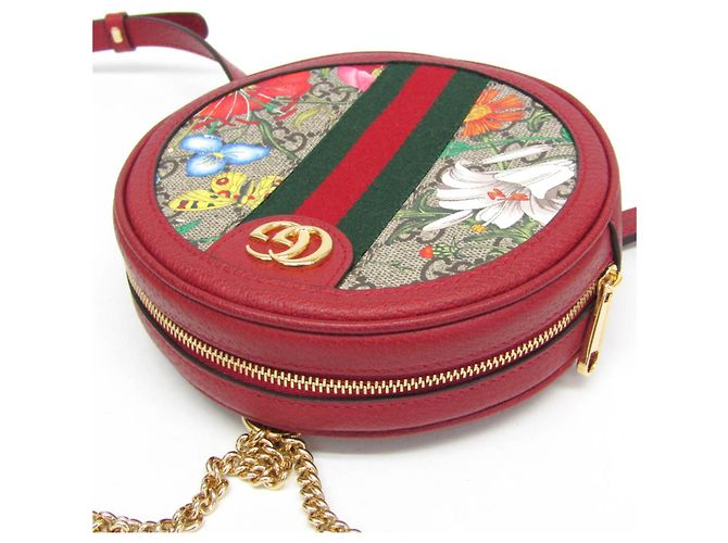 Zaino Gucci Ophidia GG Flora Rosso Beige - vista 7