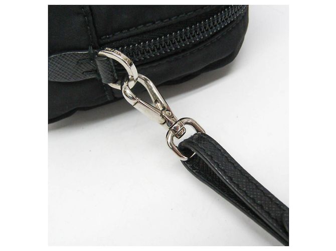 Pochette de cuero Prada VELA 1NE393 para mujer Negro - vista 12