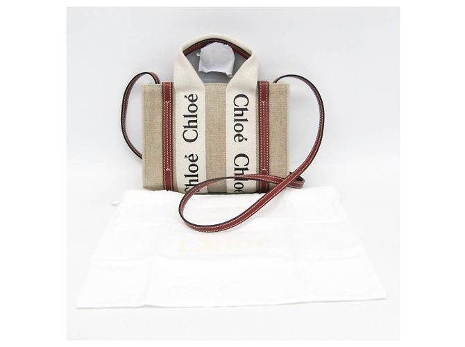 Mini borsa a tracolla Woody Chloé Beige - vista 2