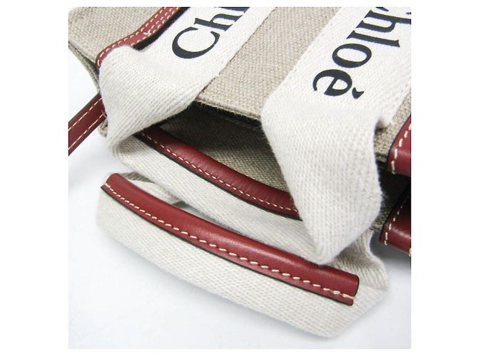 Mini borsa a tracolla Woody Chloé Beige - vista 8