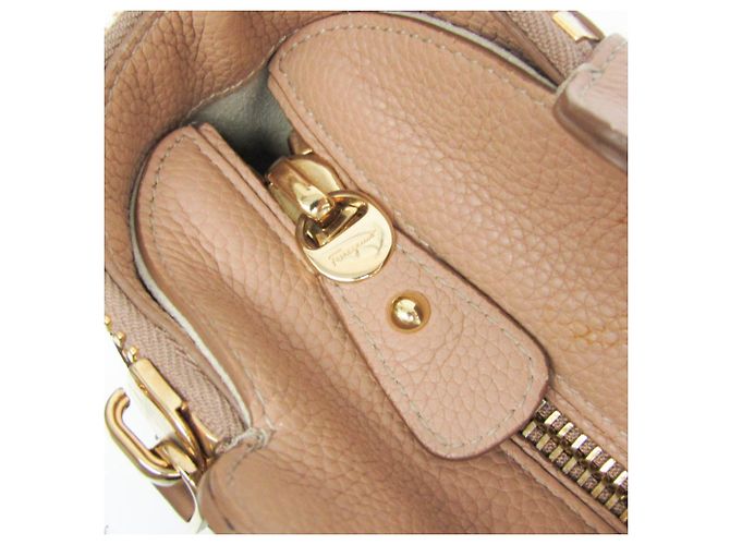 Salvatore Ferragamo Gancini EZ-21 E424 Handtasche Beige - Ansicht 10