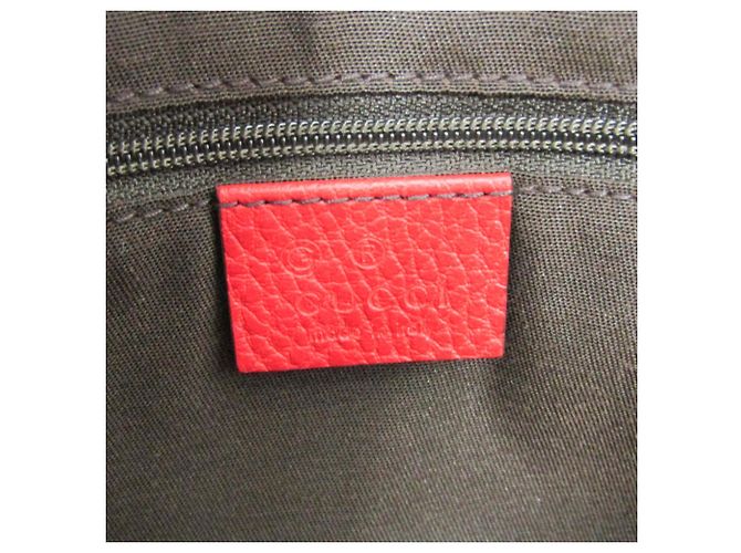 Borsa da donna in pelle Gucci Bamboo 355772 Rosso - vista 16