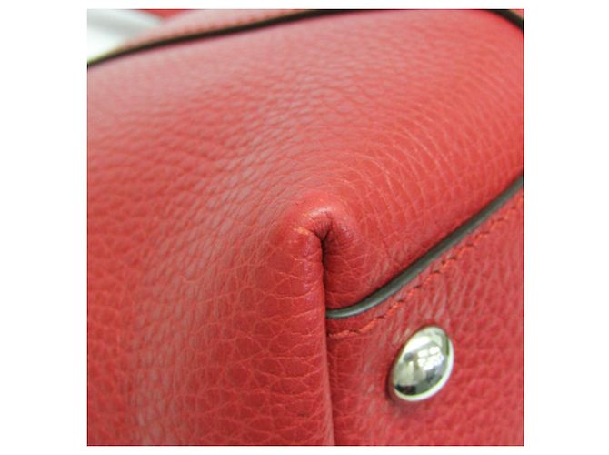 Borsa da donna in pelle Gucci Bamboo 355772 Rosso - vista 5