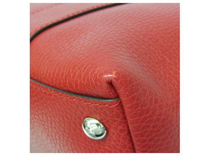 Borsa da donna in pelle Gucci Bamboo 355772 Rosso - vista 6