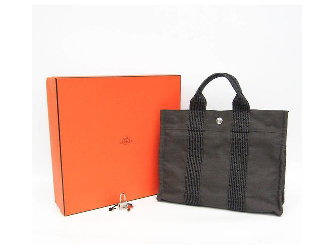 Hermès Borsa Tote Hermes Her Line PM Marrone Nero - vista 2