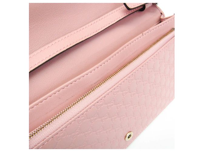 Portafoglio a tracolla/catena in pelle MicroGuccissima da donna Gucci Rosa - vista 16