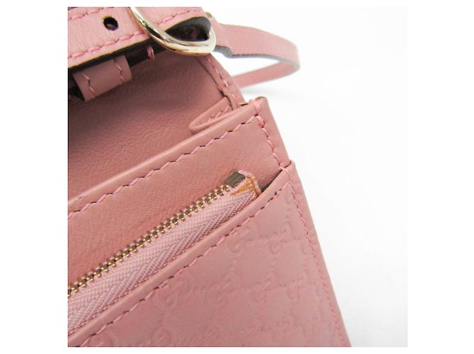 Portafoglio a tracolla/catena in pelle MicroGuccissima da donna Gucci Rosa - vista 17