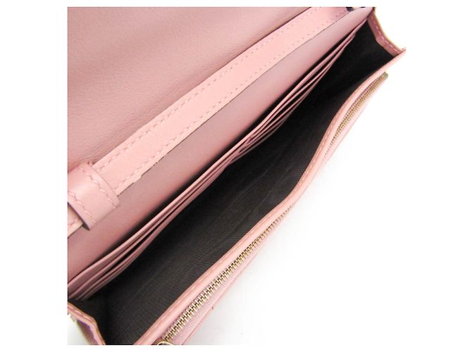 Portafoglio a tracolla/catena in pelle MicroGuccissima da donna Gucci Rosa - vista 4