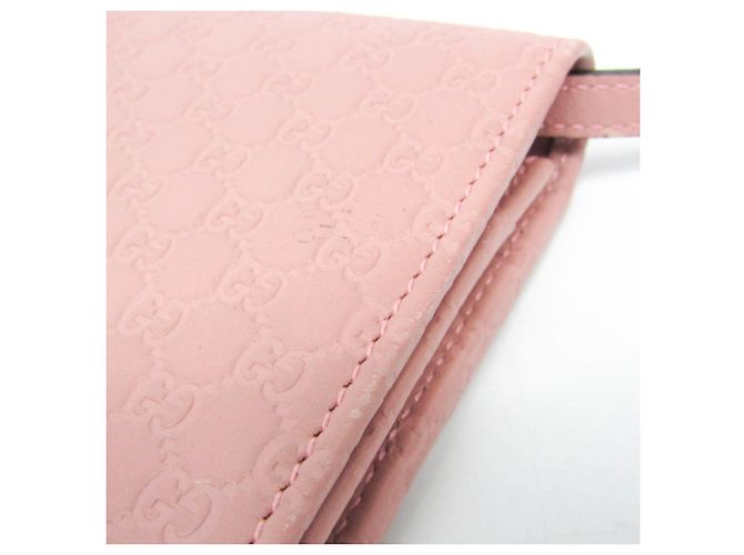 Portafoglio a tracolla/catena in pelle MicroGuccissima da donna Gucci Rosa - vista 7