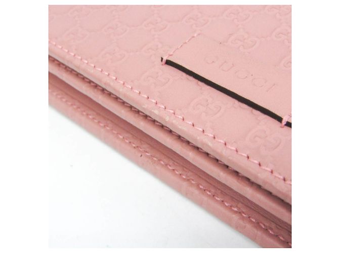Portafoglio a tracolla/catena in pelle MicroGuccissima da donna Gucci Rosa - vista 8