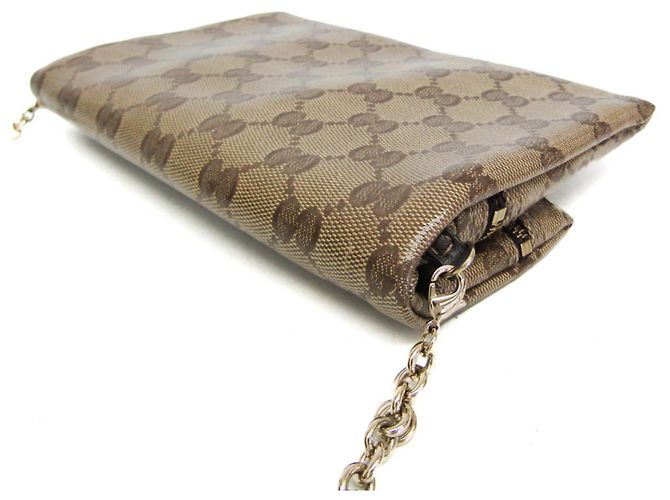 Portafoglio a tracolla con catena GG Crystal Gucci Beige - vista 6