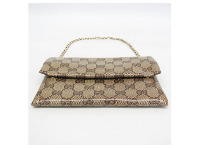 Portafoglio a tracolla con catena GG Crystal Gucci Beige - vista 7