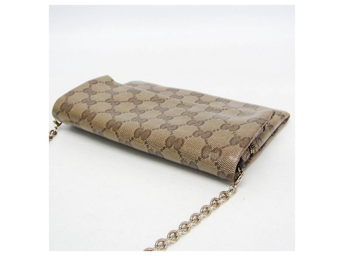 Portafoglio a tracolla con catena GG Crystal Gucci Beige - vista 8