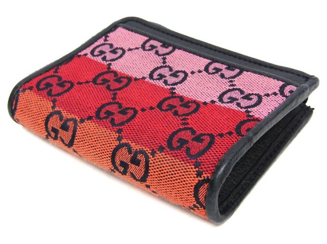 Portafoglio compatto Interlocking G Gucci Multicolore Blu navy - vista 3