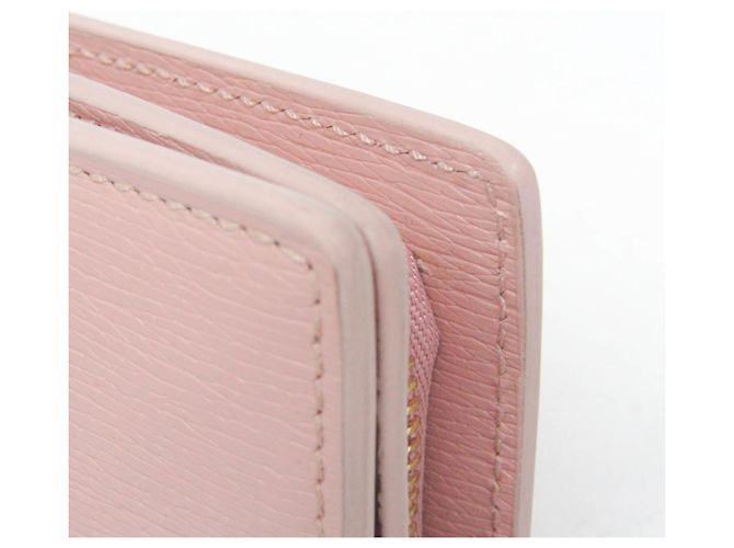 Cartera de cuero plegable para mujer Gucci 772640 Rosa - vista 11