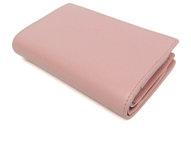 Cartera de cuero plegable para mujer Gucci 772640 Rosa - vista 3