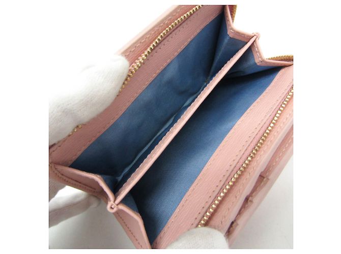 Cartera de cuero plegable para mujer Gucci 772640 Rosa - vista 5