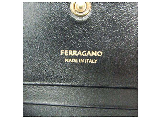 Salvatore Ferragamo Compact Wallet IY-22 1087 Black - view 18