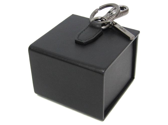 Fendi Portachiavi Mini Box 7AR894 Nero - vista 3