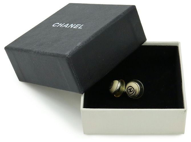 Chanel Coco Mark Ohrringe Silber Beige - Ansicht 7