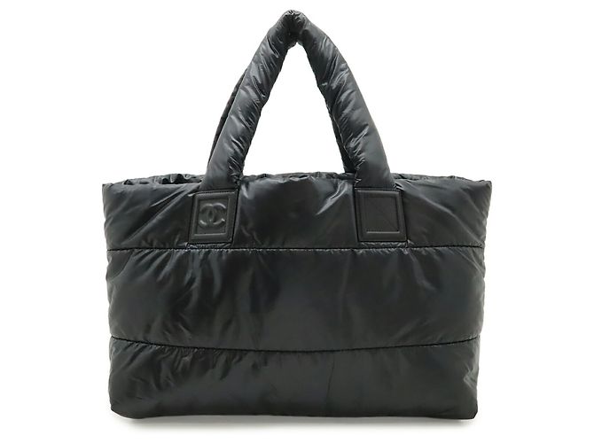 Borsa Tote CHANEL Coco Cocoon Tote GM Nero Bordò - vista 2
