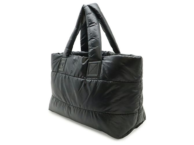 Borsa Tote CHANEL Coco Cocoon Tote GM Nero Bordò - vista 3