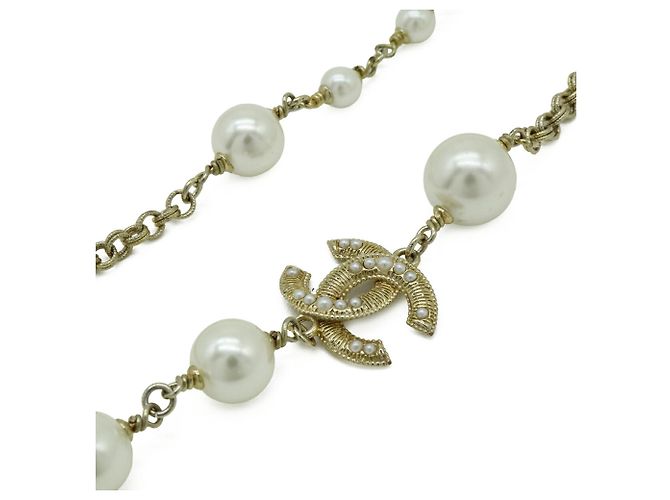 Chanel Coco Mark Perlenkette Golden Roh - Ansicht 3