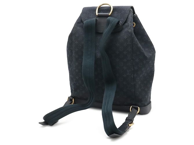 Zaino Louis Vuitton Monogram Mini Montsouris GM Blu - vista 3