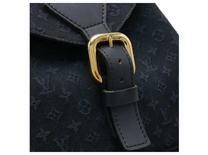 Zaino Louis Vuitton Monogram Mini Montsouris GM Blu - vista 5