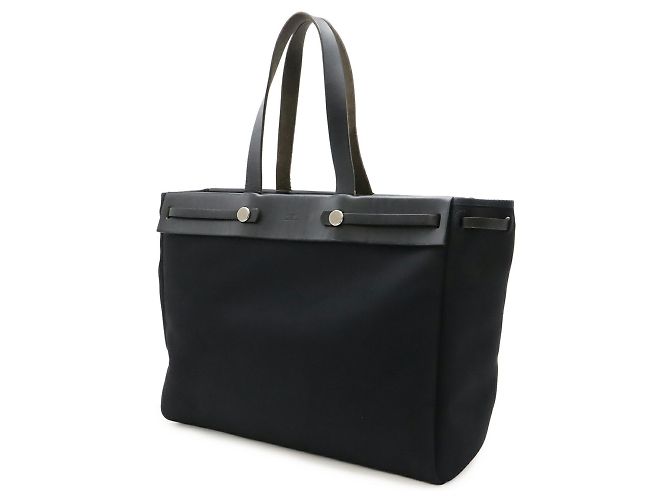 Hermès Hermes Herbag Cabas GM Tote Bag Nero - vista 3