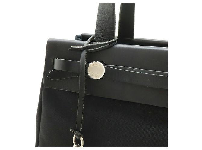 Borsa Tote Hermès Herbag Cabas PM Nero - vista 8