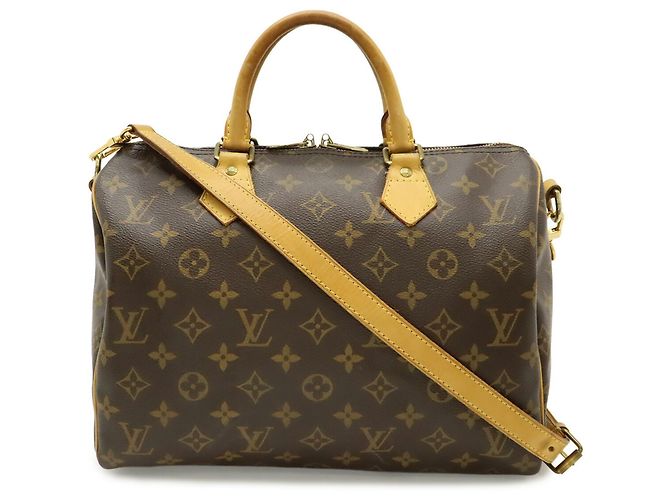 Borsa Louis Vuitton Monogram Speedy Bandoulière 30 Marrone - vista 2