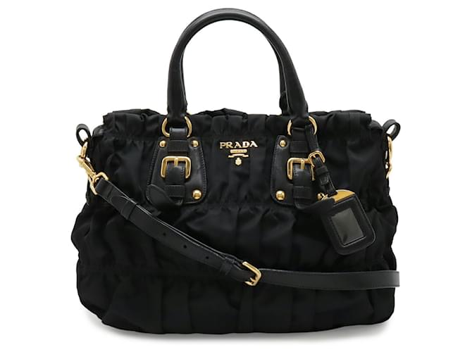 Prada Tessuto gesteppte Tote Bag Schwarz - Ansicht 2