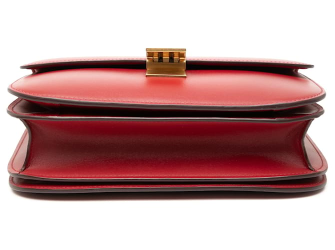 Céline Celine Red Medium Calfskin Classic Box Rosso - vista 3