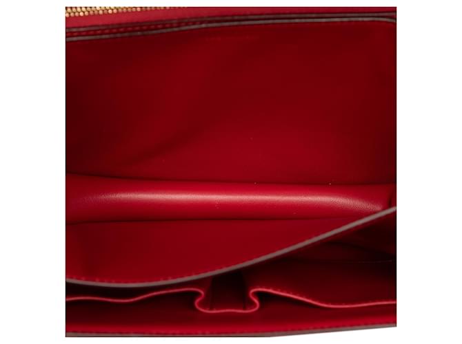 Céline Celine Red Medium Calfskin Classic Box Rosso - vista 4
