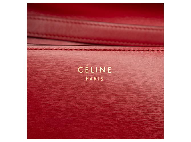 Céline Celine Red Medium Calfskin Classic Box Rosso - vista 5