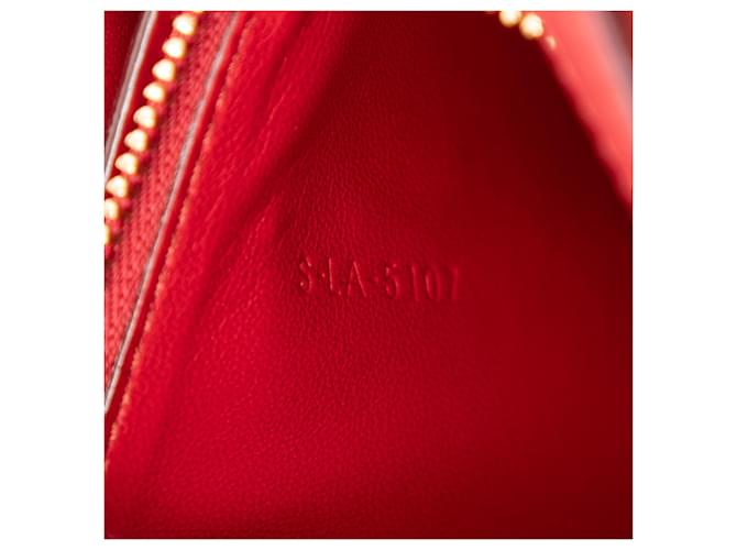 Céline Celine Red Medium Calfskin Classic Box Rosso - vista 6