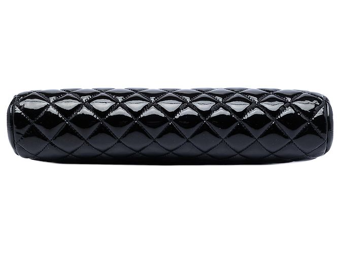 Chanel Black Quilted Patent Timeless Kiss Lock Clutch - view 3