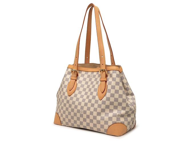 Louis Vuitton White Damier Azur Hampstead MM Bianco - vista 2
