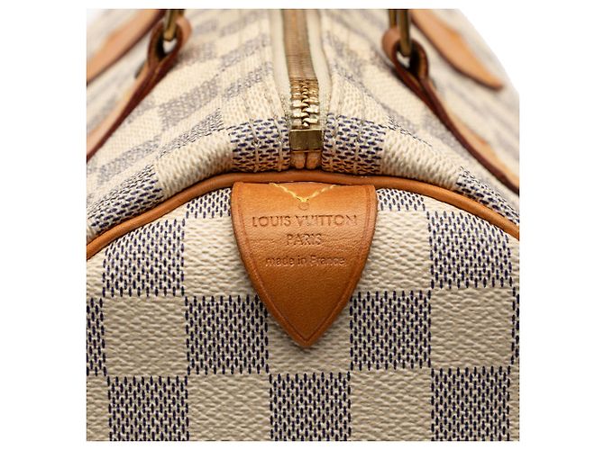 Louis Vuitton White Damier Azur Speedy 30 Bianco - vista 5