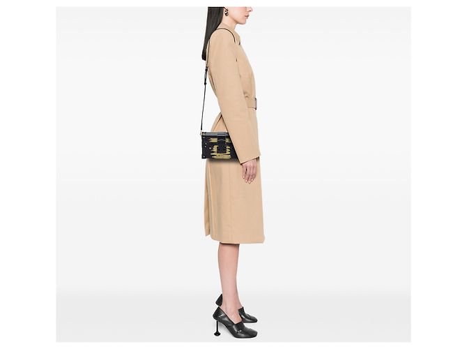 Petite Malle in pelle nera con luce dorata Louis Vuitton Nero - vista 6
