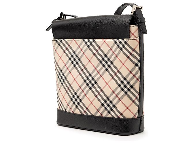 Borsa a tracolla in tela Burberry Beige Nova Check - vista 2
