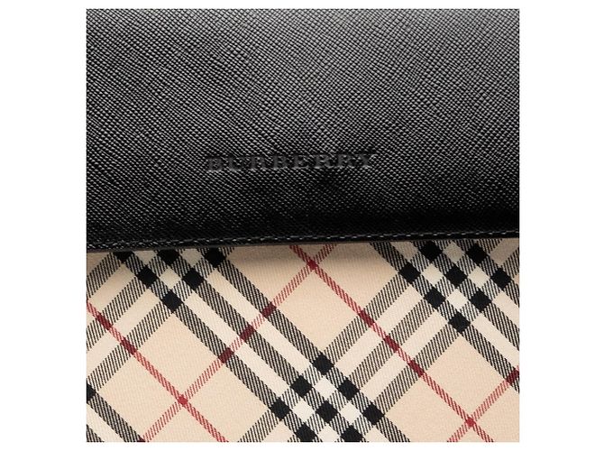 Borsa a tracolla in tela Burberry Beige Nova Check - vista 6