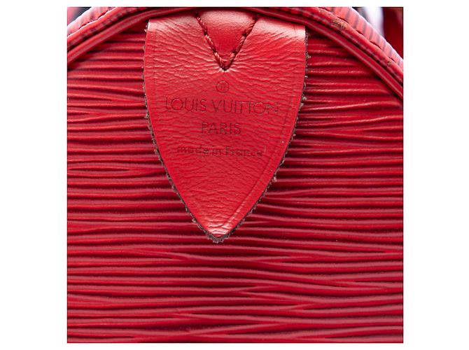 Louis Vuitton Speedy 30 in pelle Epi rossa Rosso - vista 5