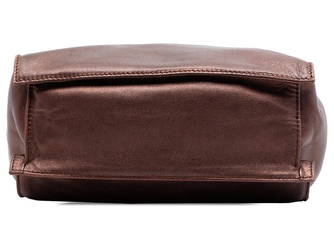 Prada Borsa a tracolla con struttura in nappa metallizzata marrone Marrone scuro - vista 3